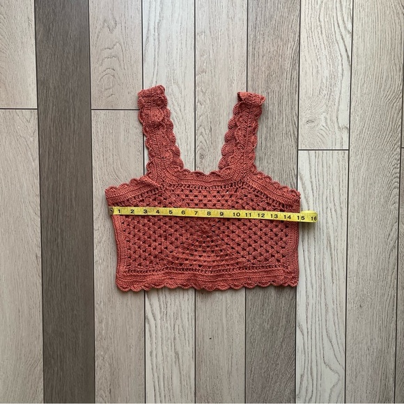 Tularosa Rust Crochet Knit Top - Picture 5 of 7